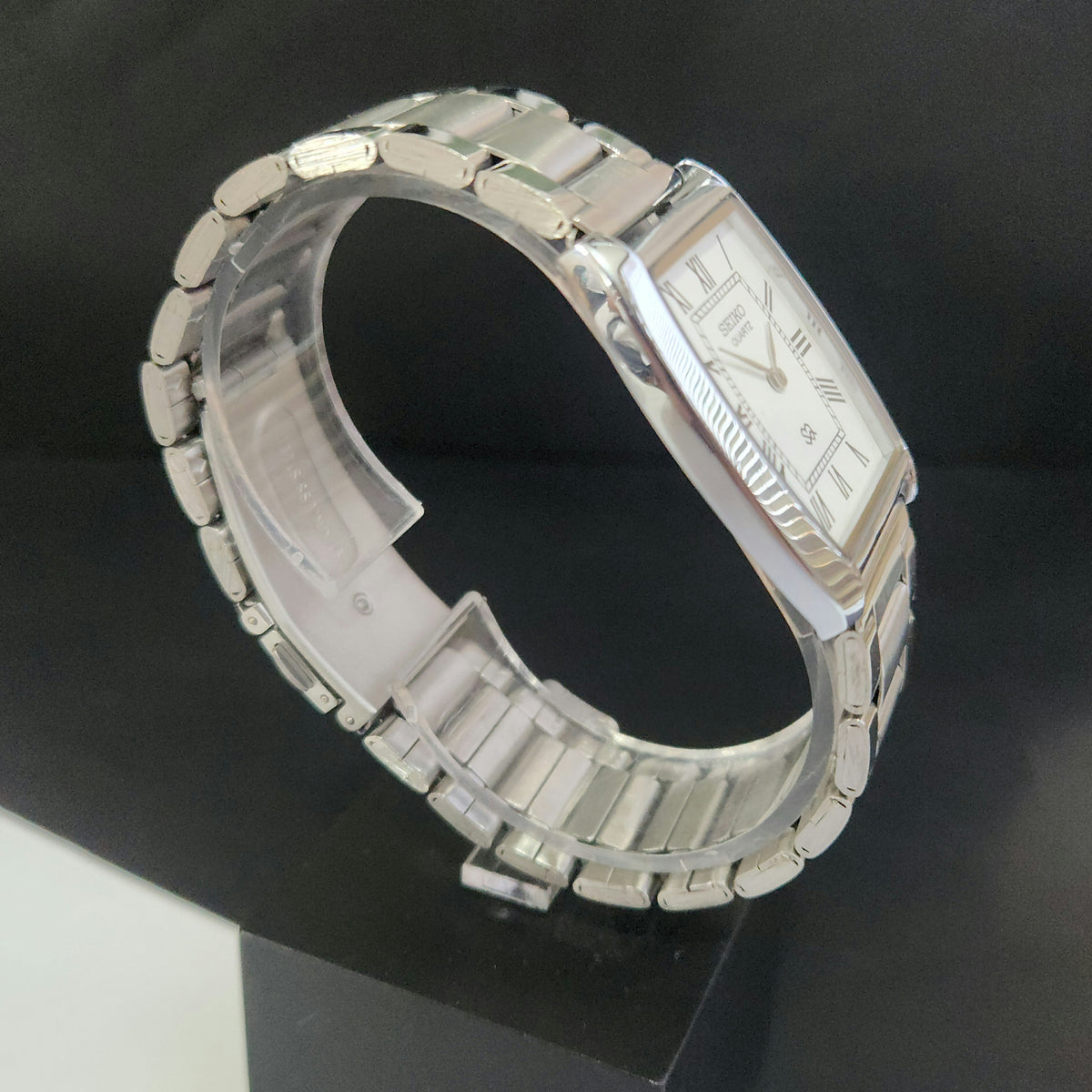 MOD Seiko Slim Barrel Quartz White Face Bracelet Men's Wrist Watch J96