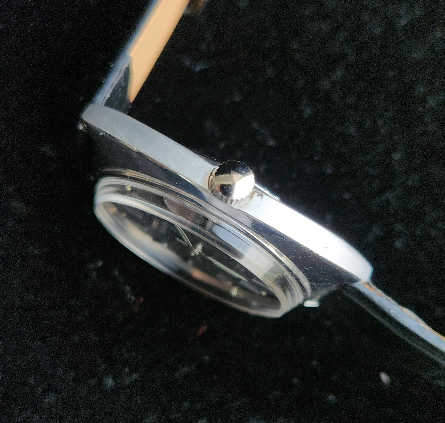 Vintage Original HMT Kohinoor Hand Winding 17 Jewels Black Face Black Leather Strap Men's Wrist Watch J98