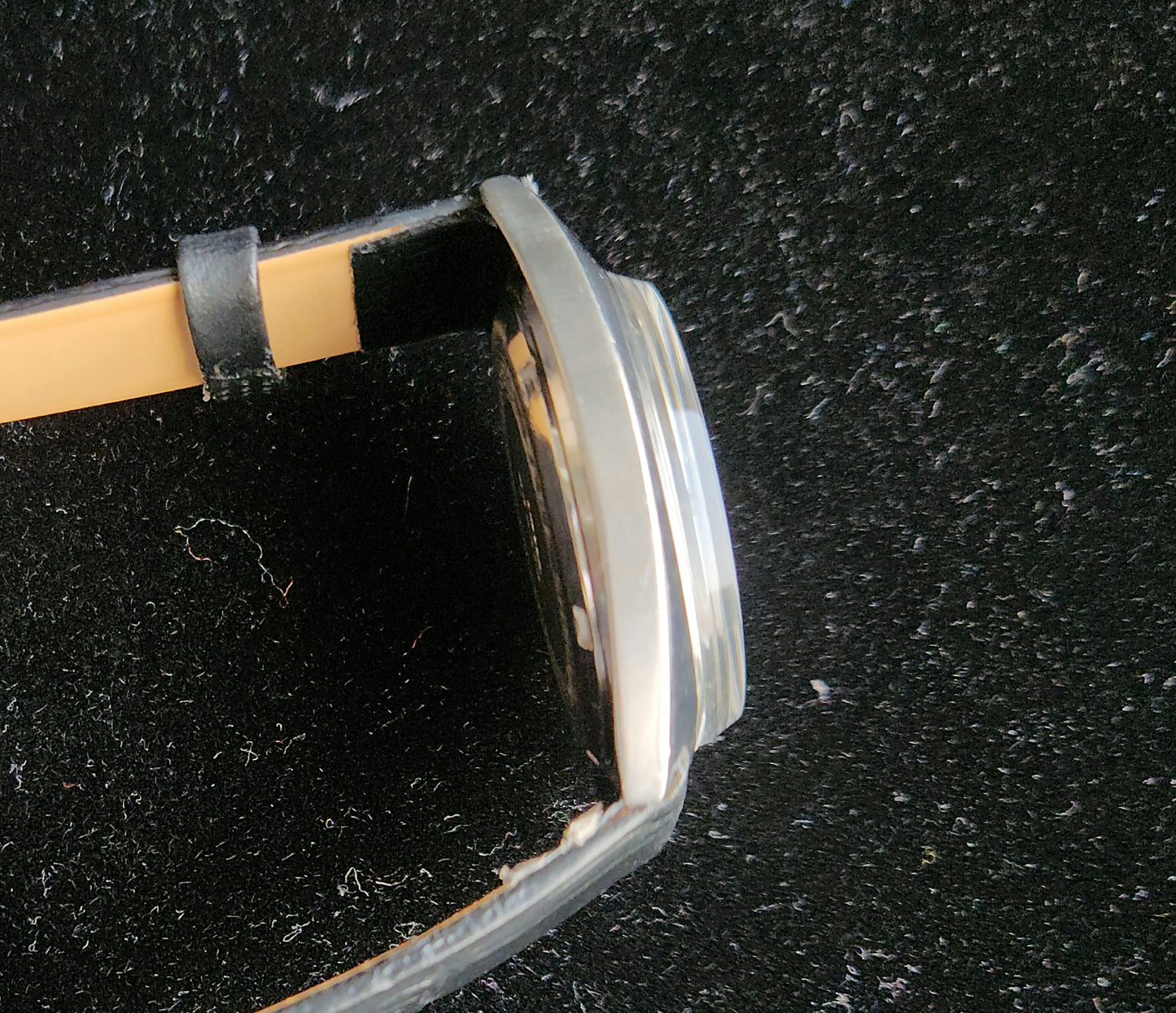 Vintage Original HMT Kohinoor Hand Winding 17 Jewels Black Face Black Leather Strap Men's Wrist Watch J98