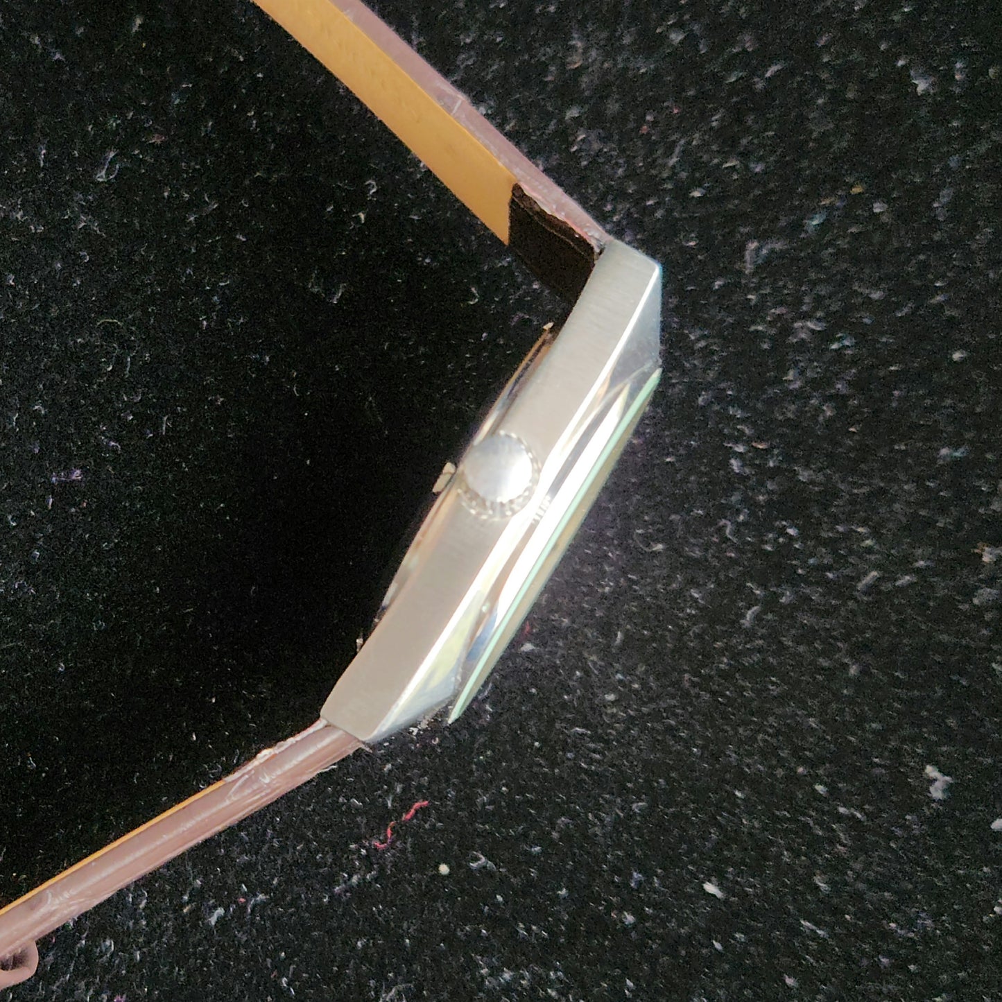 Vintage Original HMT Jayanth Hand Winding 17 Jewels Golden Face Brown Leather Strap Men's Wrist Watch J99