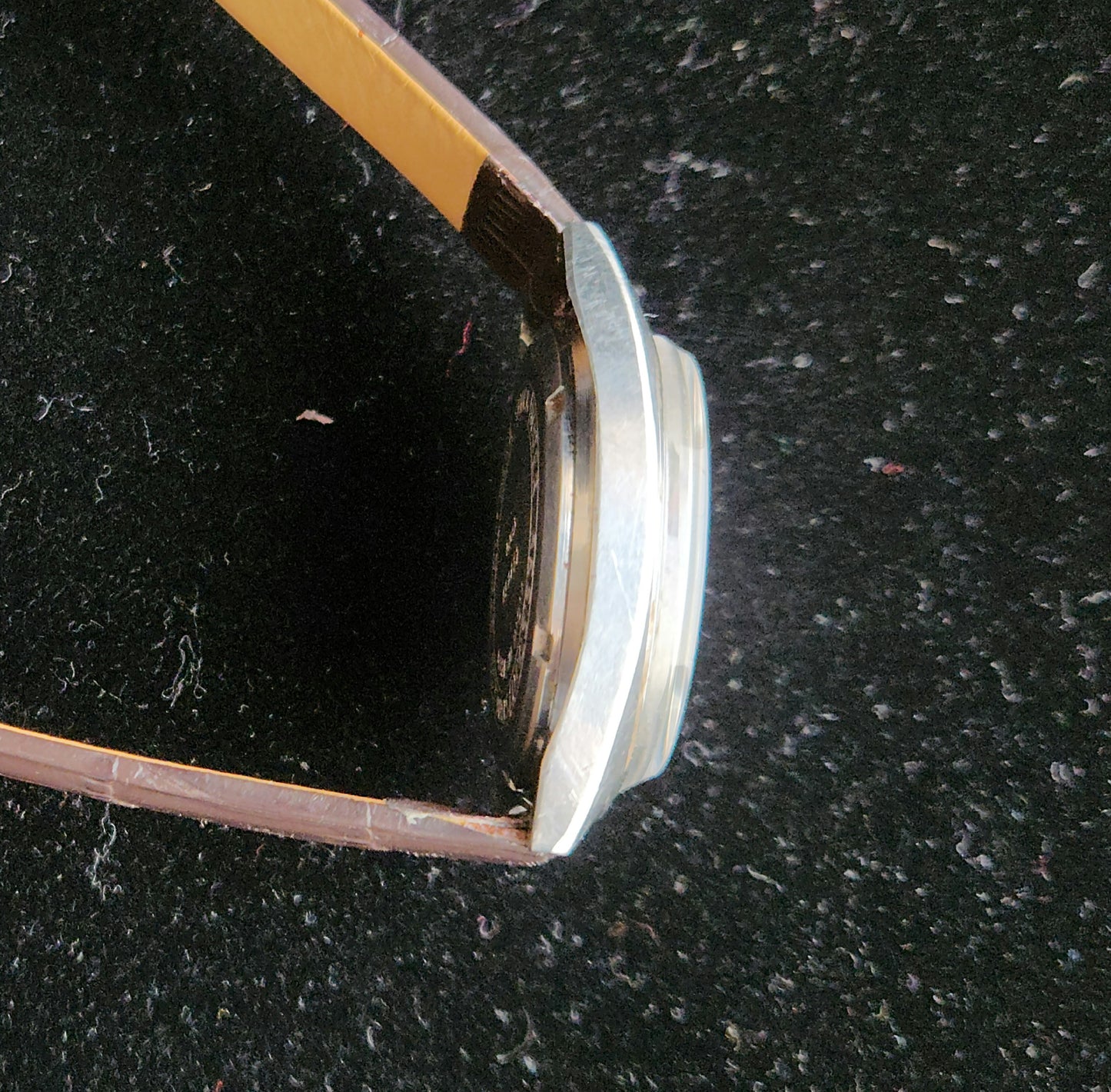 Vintage Original HMT Kohinoor Hand Winding 17 Jewels Silver Face Brown Leather Strap Men's Wrist Watch J100