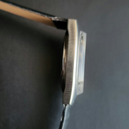 Vintage Original HMT Chetak Hand Winding 17 Jewels Black Face Black Leather Strap Men's Wrist Watch J108