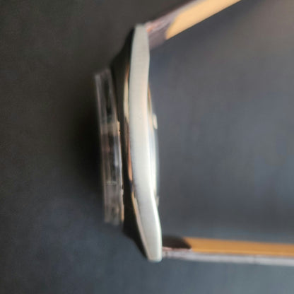 Vintage Original HMT Kohinoor Hand Winding 17 Jewels Grey Face Brown Leather Strap Men's Wrist Watch J109