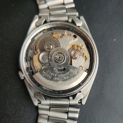 Vintage 1985 Original Seiko 5 Automatic 7009-3101 Golden Face 17 Jewels Day-Date Japanese Men's Wrist Watch J104