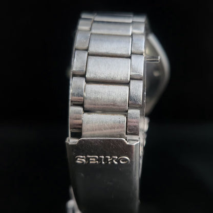 Vintage 1985 Original Seiko 5 Automatic 6309-5820 Black Face 17 Jewels Day-Date Japanese Men's Wrist S14
