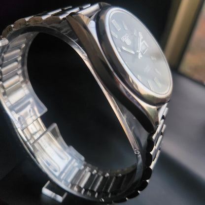 Vintage 1985 Original Seiko 5 Automatic 6309-5820 Black Face 17 Jewels Day-Date Japanese Men's Wrist S14