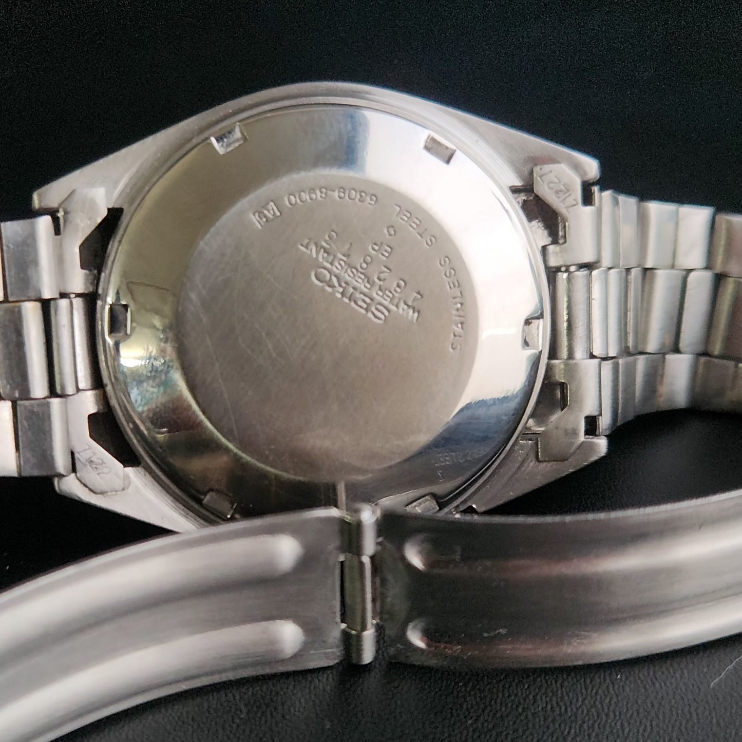 vintage 1985 0riginal Seiko 5 Automatic 6309-8900 Blue Face 21 Jewels Day-Date Japanese Men's Wrist Watch S15