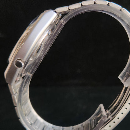 Vintage 1985 Original Seiko 5 Automatic 7009-876A Silver Face 17 Jewels Day-Date Japanese Men's Wrist Watch S17