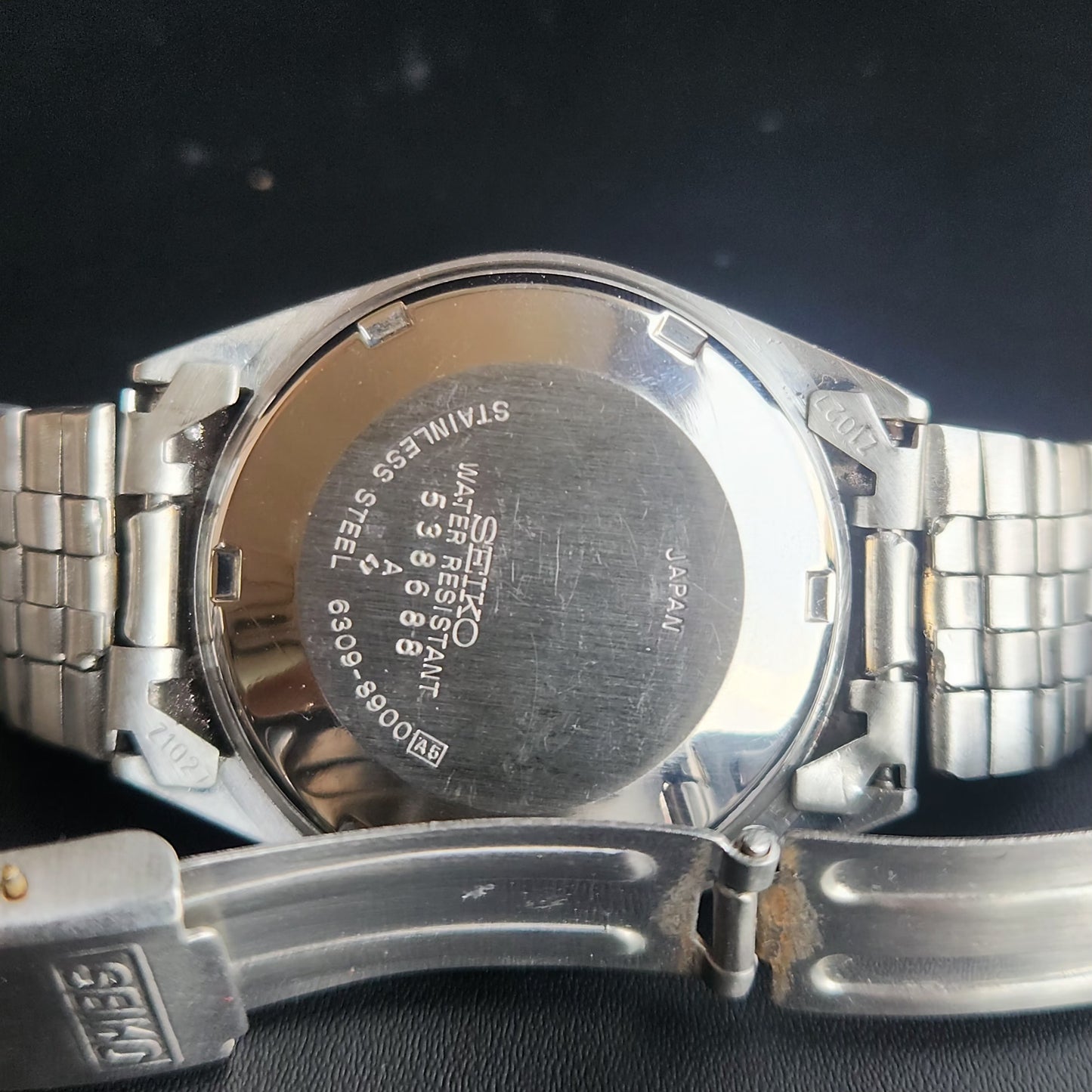 Vintage 1985 Original Seiko 5 Automatic 6309-8900 Gray Face 17Jewels Day-Date Japanese Men's Wrist Watch S21