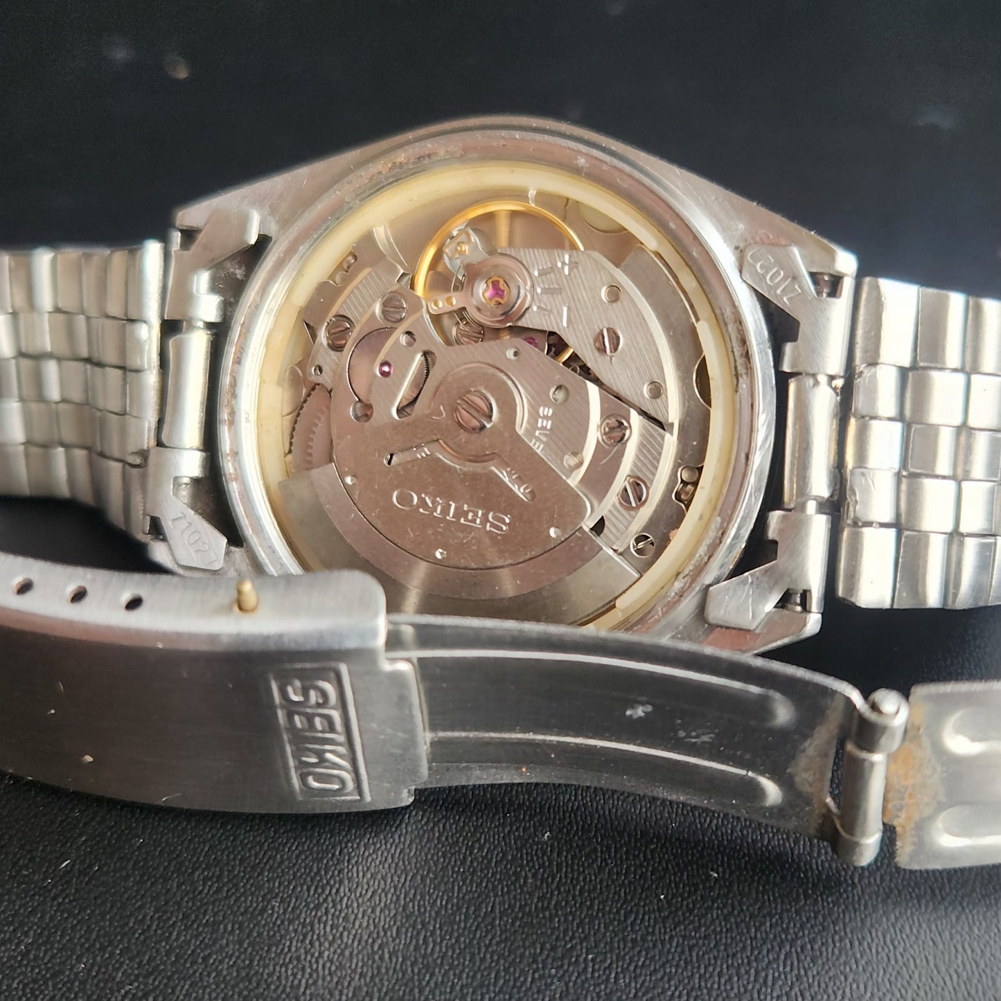 Vintage 1985 Original Seiko 5 Automatic 6309-8900 Gray Face 17Jewels Day-Date Japanese Men's Wrist Watch S21