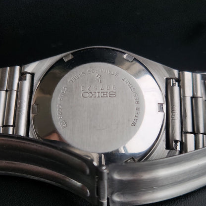 Vintage 1979 Original Seiko 5 Automatic 6309-6028 White Face 17 Jewels Day-Date Japanese Men's Wrist Watch S24
