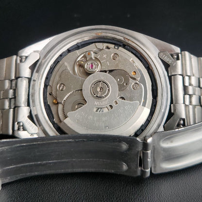 Vintage 1998 Original Seiko 5 Automatic 7S26-8049 Grey Face 21 Jewels Day-Date Japanese Men's Wrist Watch S24