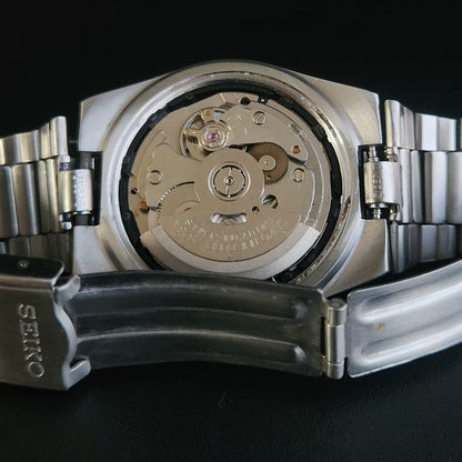 Vintage 1997 Original Seiko 5 Automatic 7S26-3100 Grey Face 21 Jewels Day-Date Japanese Men's Wrist Watch S26