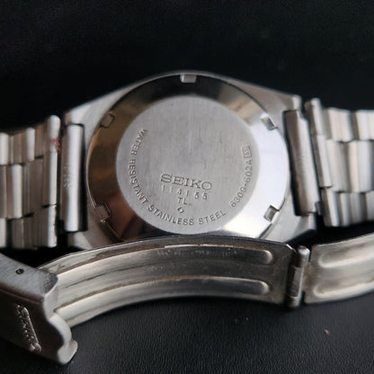 Vintage 1981 Original Seiko 5 Automatic 6309-602A White Face 17 Jewels Day-Date Japanese Men's Wrist Watch S28