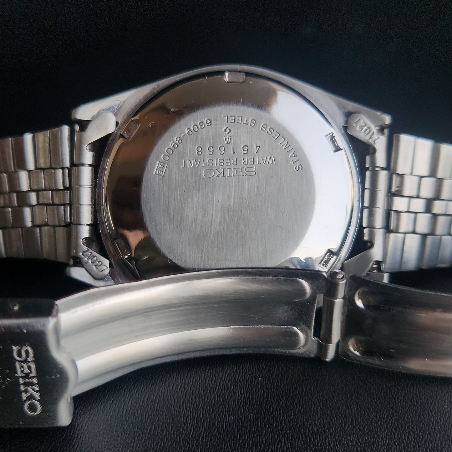 Vintage 1984 Original Seiko 5 Automatic 6309-8900 Golden Face 17 Jewels Day-Date Japanese Men's Wrist Watch S31