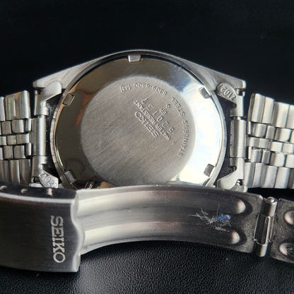 Vintage 1985 Original Seiko 5 Automatic 6309-8800 Grey Face 17 Jewels Day-Date Japanese Men's Wrist Watch S33