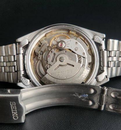 Vintage 1985 Original Seiko 5 Automatic 6309-8800 Grey Face 17 Jewels Day-Date Japanese Men's Wrist Watch S33