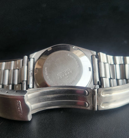 Vintage 1981 Original Seiko 5 Automatic 6309-6020 White Face 17 Jewels Day-Date Japanese Men's Wrist Watch S41