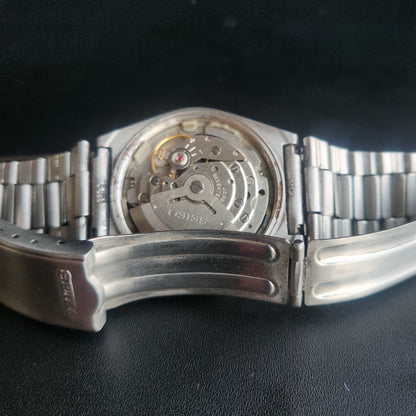 Vintage 1981 Original Seiko 5 Automatic 6309-6020 White Face 17 Jewels Day-Date Japanese Men's Wrist Watch S41