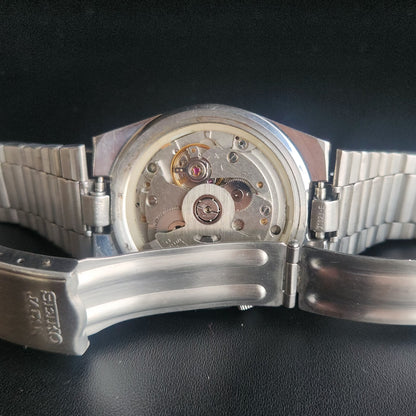 Vintage 2001 Original Seiko 5 Automatic 7009-3131 Black Face 17 Jewels Day-Date Japanese Men's Wrist Watch S59