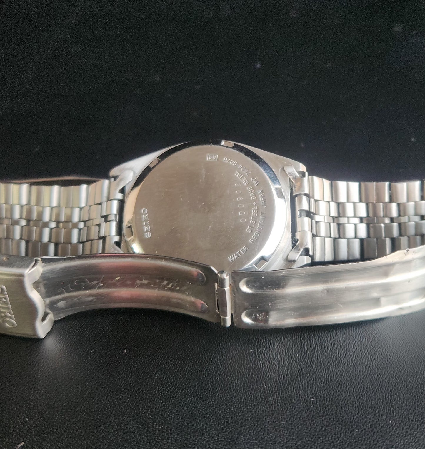 Vintage 2000 Original Seiko 5 Automatic 7S26-0070 Black Face 21 Jewels Day-Date Japanese Men's Wrist Watch S45