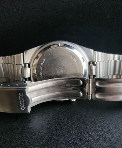 Vintage 2000 Original Seiko 5 Automatic 7S26-3160 Black Face 21 Jewels Day-Date Japanese Men's Wrist Watch S56