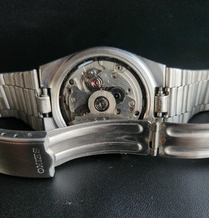 Vintage 2000 Original Seiko 5 Automatic 7S26-3160 Black Face 21 Jewels Day-Date Japanese Men's Wrist Watch S56