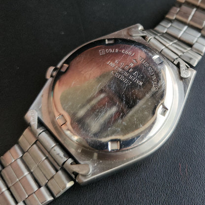 Vintage 1982 Original Seiko 5 Automatic 7009-8760 Golden Face 17 Jewels Day-Date Japanese Men's Wrist Watch S62