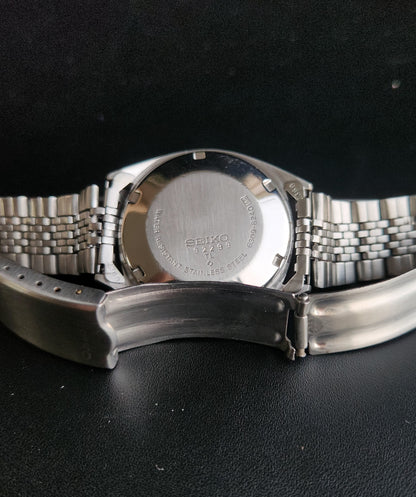 Vintage 1981 Original Seiko 5 Automatic 6309-8240 Grey Face 17 Jewels Day-Date Japanese Men's Wrist Watch S80