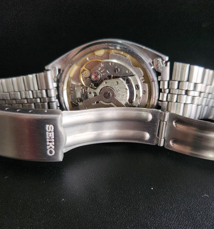 Vintage 1985 Original Seiko 5 Automatic 6309-8840 Grey Face 17 Jewels Day-Date Japanese Men's Wrist Watch S67