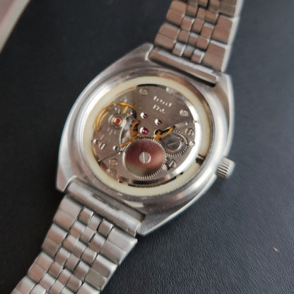 Vintage Original HMT Chirag Hand Winding 17 Jewels Green Face Jubliee Bracelet Men's Wrist Watch S101