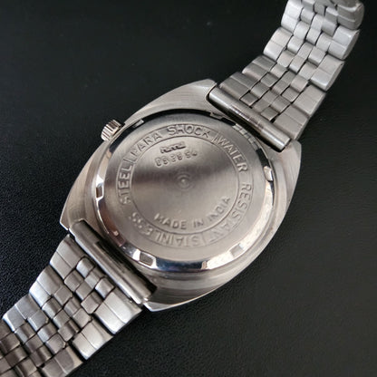 Vintage Original HMT Chethan Hand Winding 17 Jewels Gold Face Jubliee Bracelet Men's Wrist Watch S99