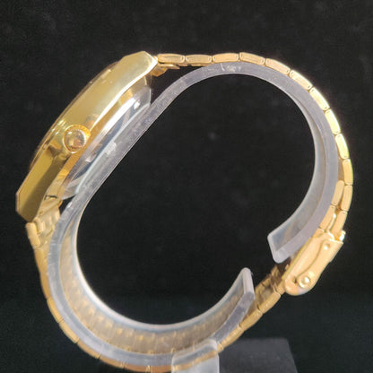 Vintage MOD Seiko 5 Gold Plated Automatic 17 Jewels Cal. 6309 White Face Men's Wrist Watch S131