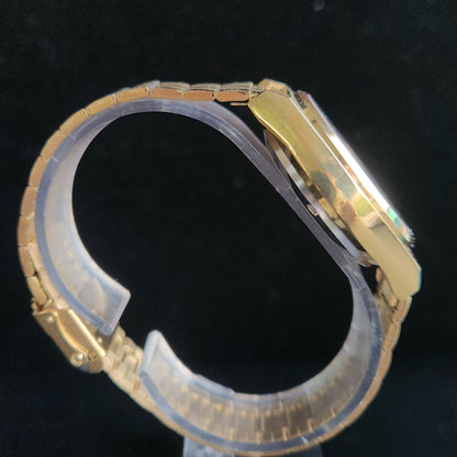 Vintage MOD Seiko 5 Gold Plated Automatic 17 Jewels Cal. 6309 White Face Men's Wrist Watch S131
