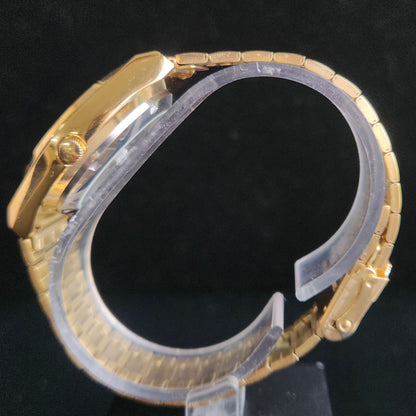 Vintage MOD Seiko 5 Gold Plated Automatic 17 Jewels Cal. 6309 White Face Men's Wrist Watch S34