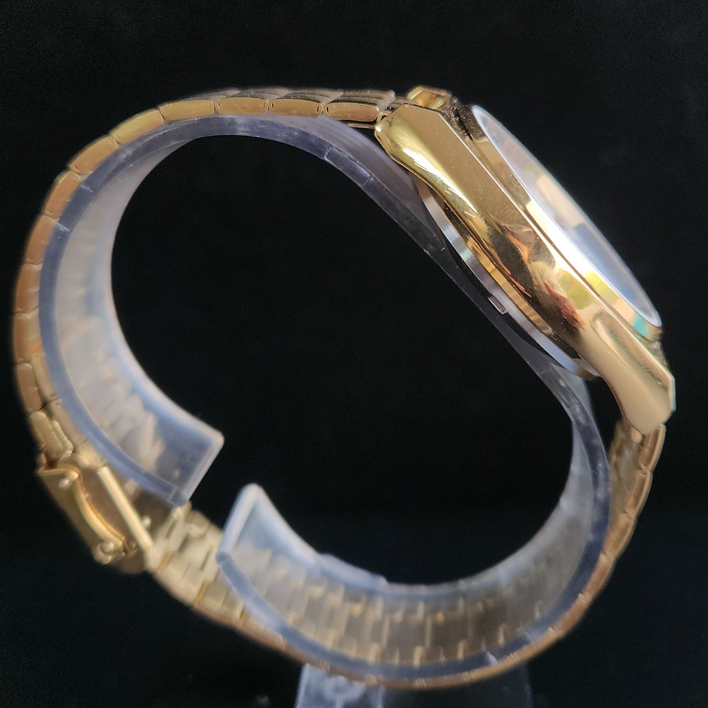 Vintage MOD Seiko 5 Gold Plated Automatic 17 Jewels Cal. 6309 White Face Men's Wrist Watch S34