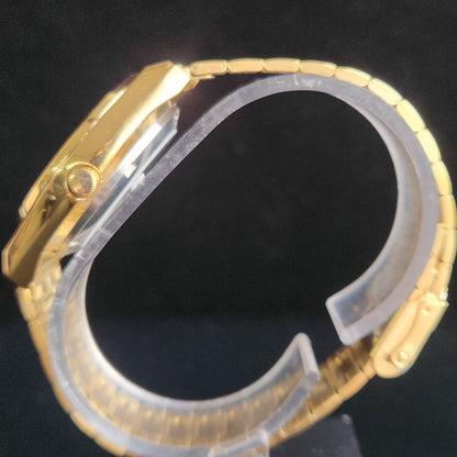 Vintage MOD Seiko 5 Gold Plated Automatic 17 Jewels Cal. 6309 White Face Men's Wrist Watch S134