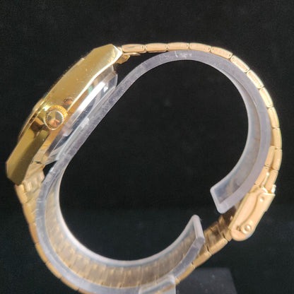 Vintage MOD Seiko 5 Gold Plated Automatic 17 Jewels Cal. 6309 Black Face Men's Wrist Watch S142