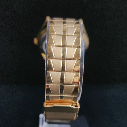 Vintage MOD Seiko 5 Gold Plated Automatic 17 Jewels Cal. 6309 Green Face Men's Wrist Watch S132