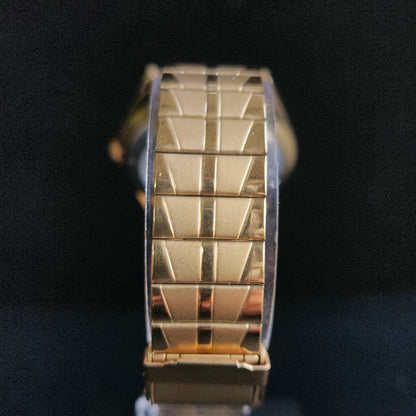 Vintage MOD Seiko 5 Gold Plated Automatic 17 Jewels Cal. 6309 Black Face Men's Wrist Watch S138