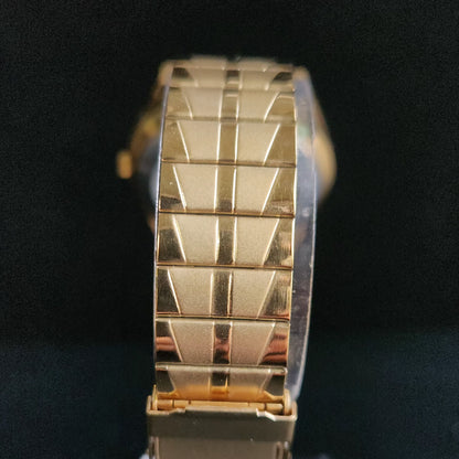 Vintage MOD Seiko 5 Gold Plated Automatic 17 Jewels Cal. 6319 Blue Face Men's Wrist Watch S140