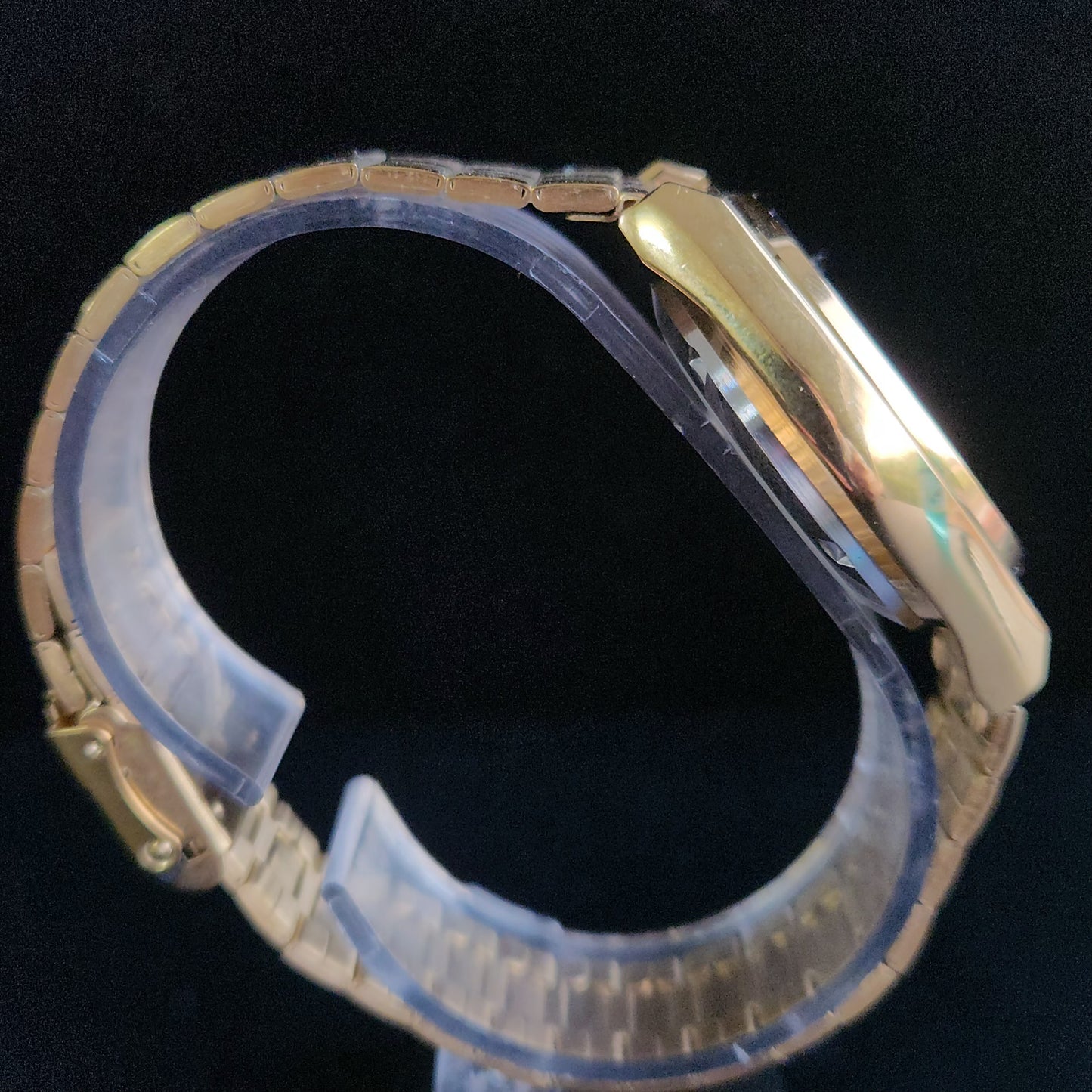 Vintage MOD Seiko 5 Gold Plated Automatic 17 Jewels Cal. 6319 Blue Face Men's Wrist Watch S140