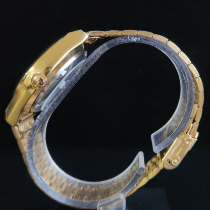 Vintage MOD Seiko 5 Gold Plated Automatic 17 Jewels Cal. 6309 Black Face Men's Wrist Watch S139