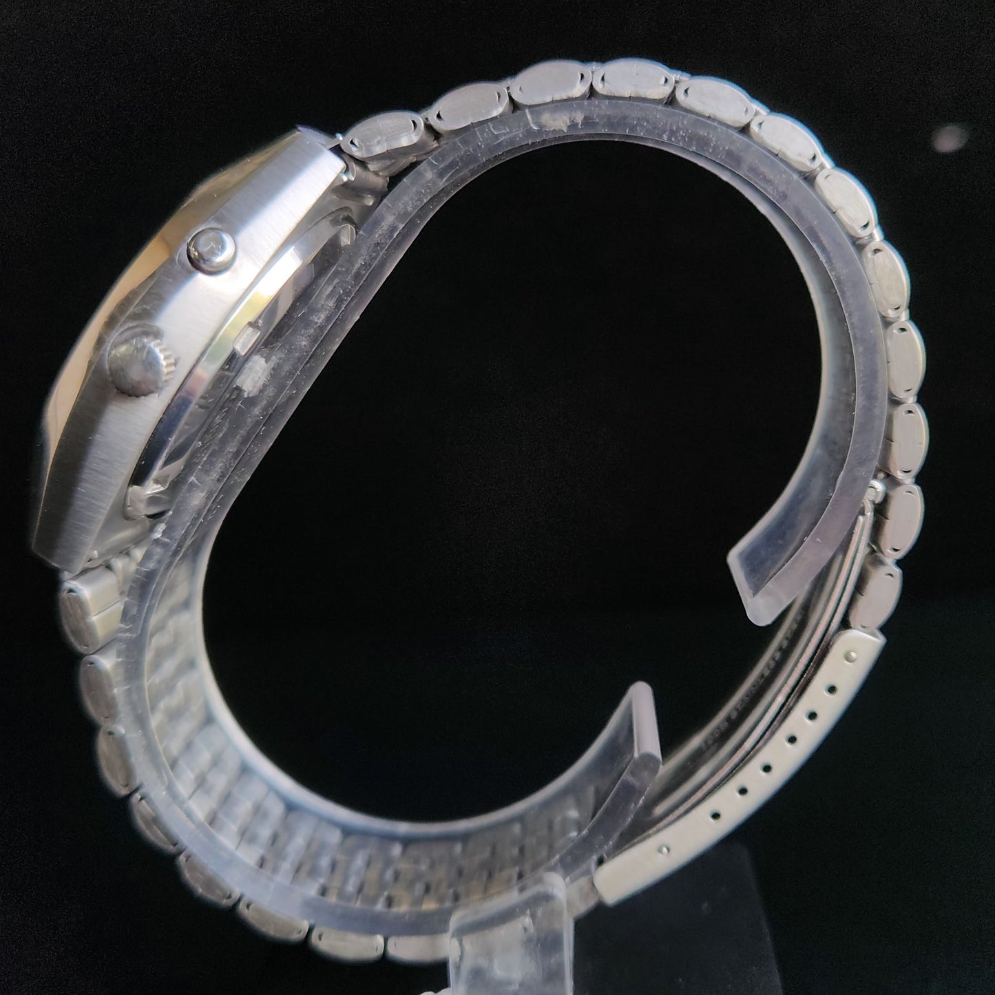 Vintage Ricoh R31 White Face Automatic 21 Jewels Jubliee Bracelet Men's Wrist Watch S143