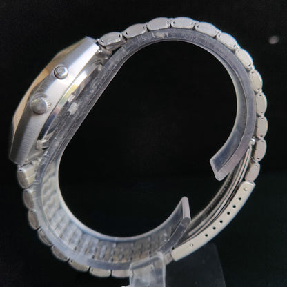 Vintage Ricoh R31 White Face Automatic 21 Jewels Jubliee Bracelet Men's Wrist Watch S143