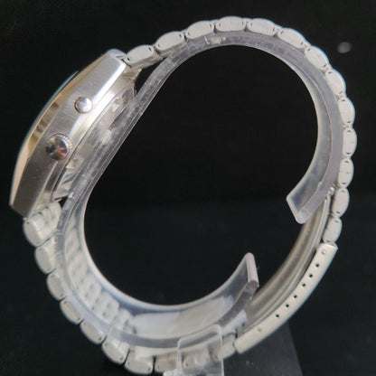Vintage Ricoh R31 Black Face Automatic 21 Jewels Jubliee Bracelet Men's Wrist Watch S146