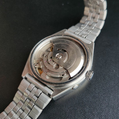 Vintage Ricoh R31 Black Face Automatic 21 Jewels Jubliee Bracelet Men's Wrist Watch S146