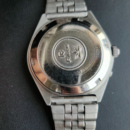 Vintage Ricoh R31 Black Face Automatic 21 Jewels Jubliee Bracelet Men's Wrist Watch S146