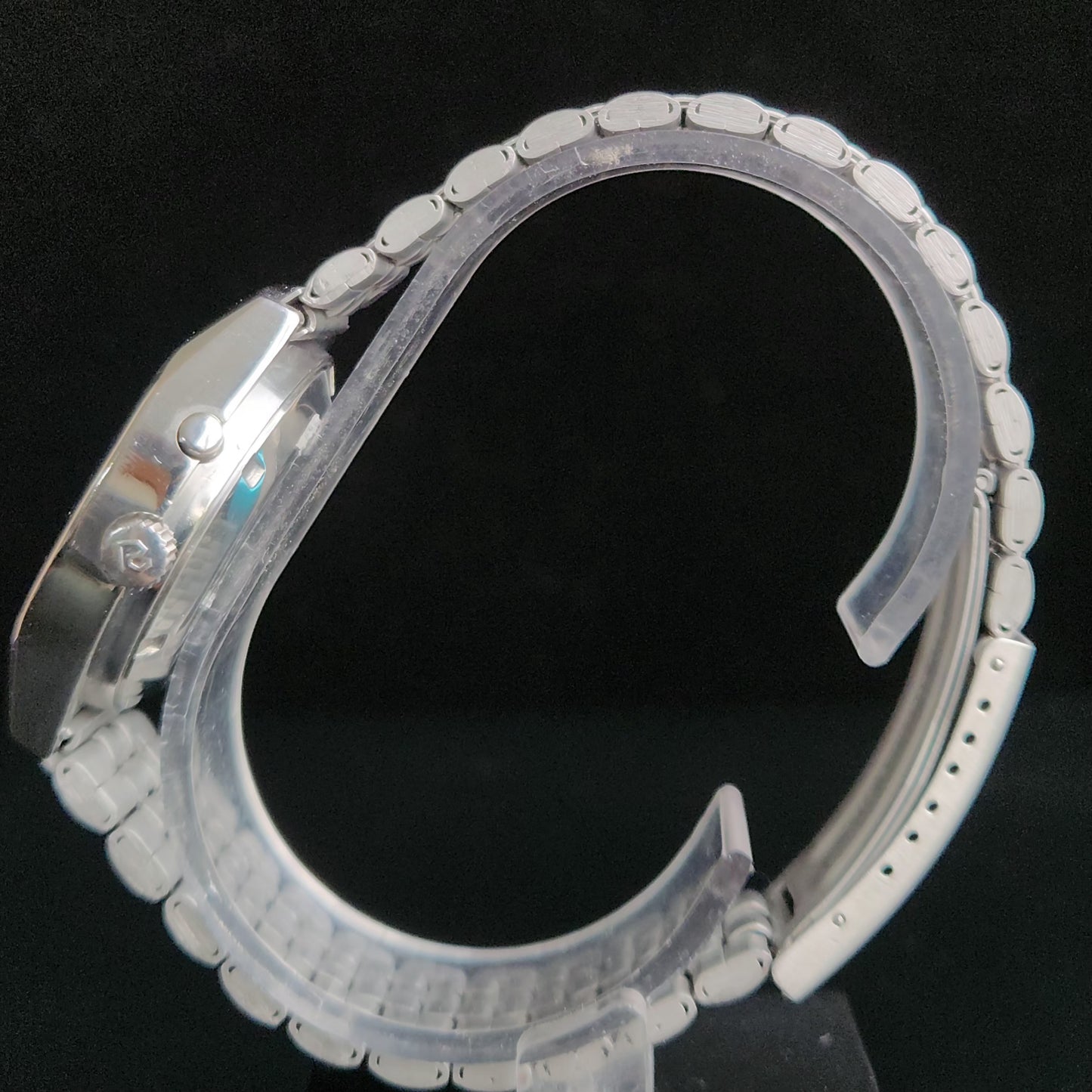 Vintage Ricoh R31 White Face Automatic 21 Jewels Jubliee Bracelet Men's Wrist Watch S155