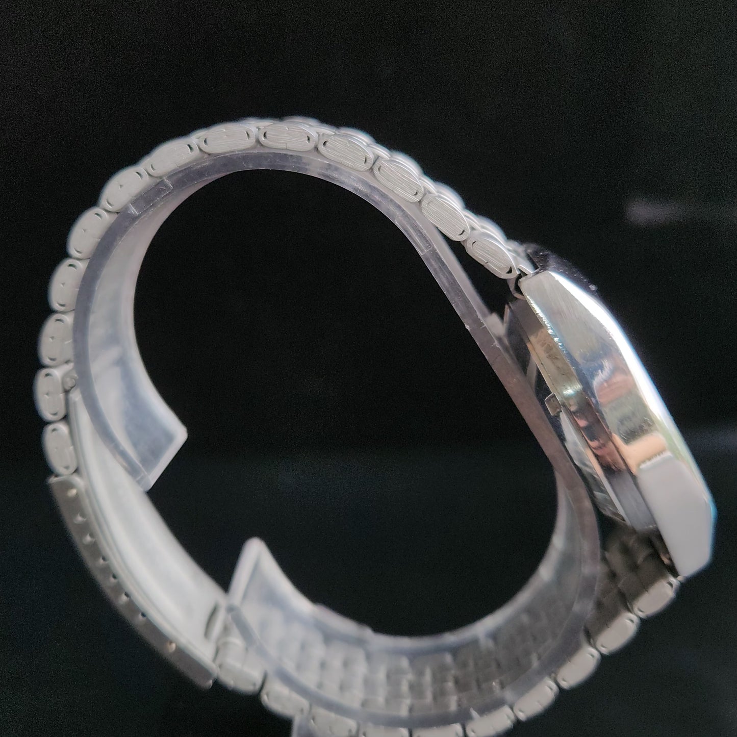 Vintage Ricoh R31 White Face Automatic 21 Jewels Jubliee Bracelet Men's Wrist Watch S155
